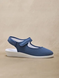 Sandales textile ouverture totale