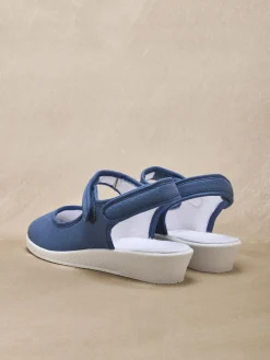 Sandales textile ouverture totale