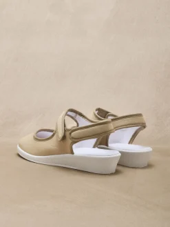 Sandales textile ouverture totale