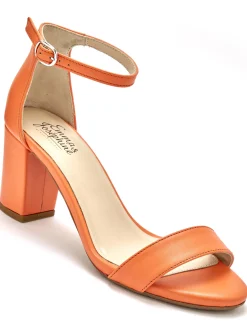 Sandales tout cuir à talon