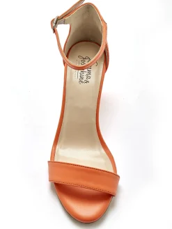 Sandales tout cuir à talon