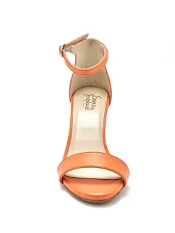 Sandales tout cuir à talon