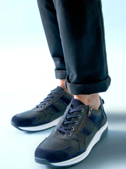 Sneakers avec zip et lacets