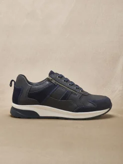 Sneakers avec zip et lacets