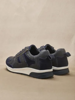 Sneakers avec zip et lacets