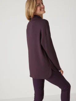 Sweat-shirt à large col montant