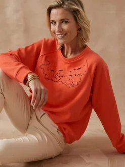 Sweat-shirt brodé en molleton