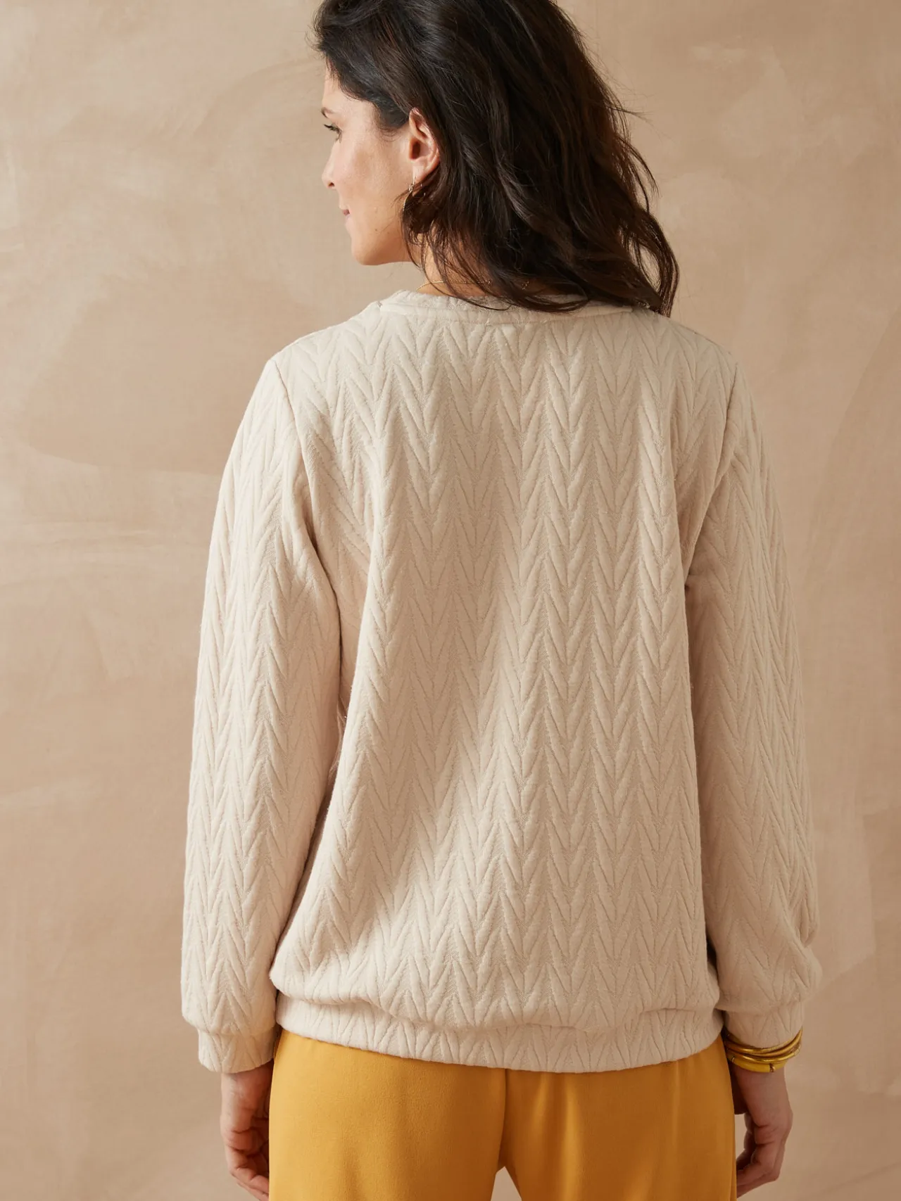 Sweat-shirt reliefé