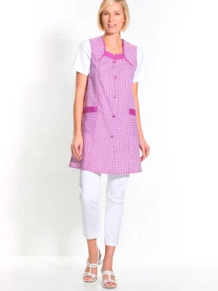 Tablier 3/4 sans manches tout boutonné