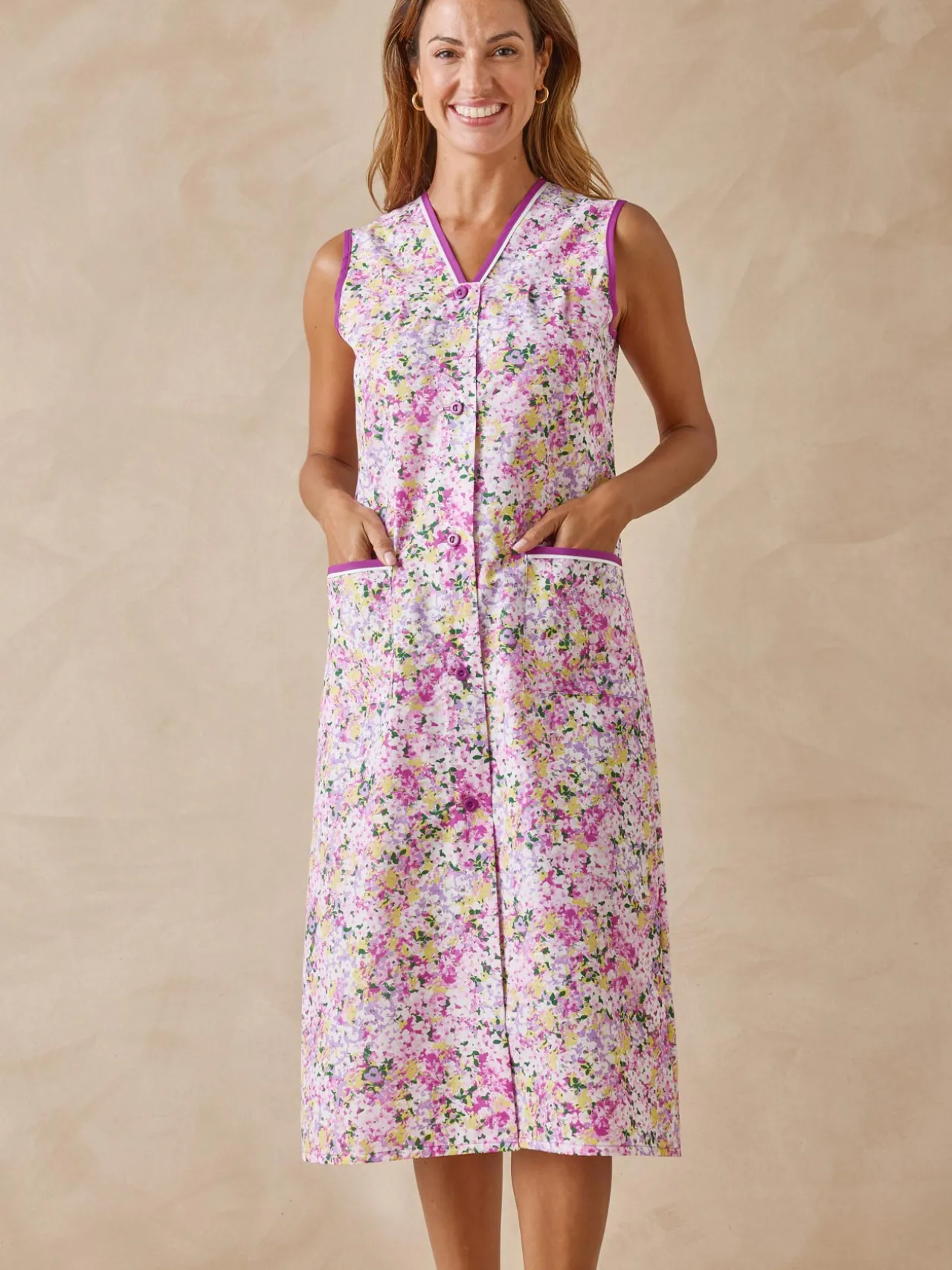 Tablier sans manches boutonné