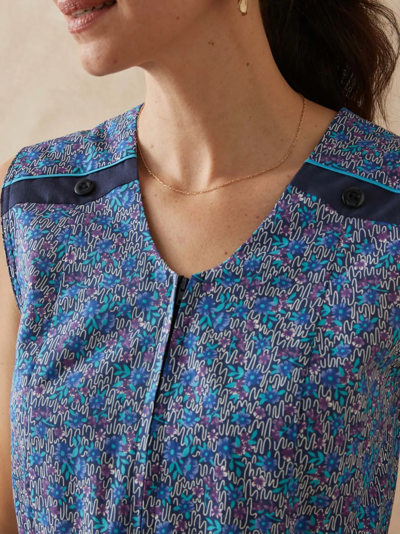 Tablier sans manches zippé