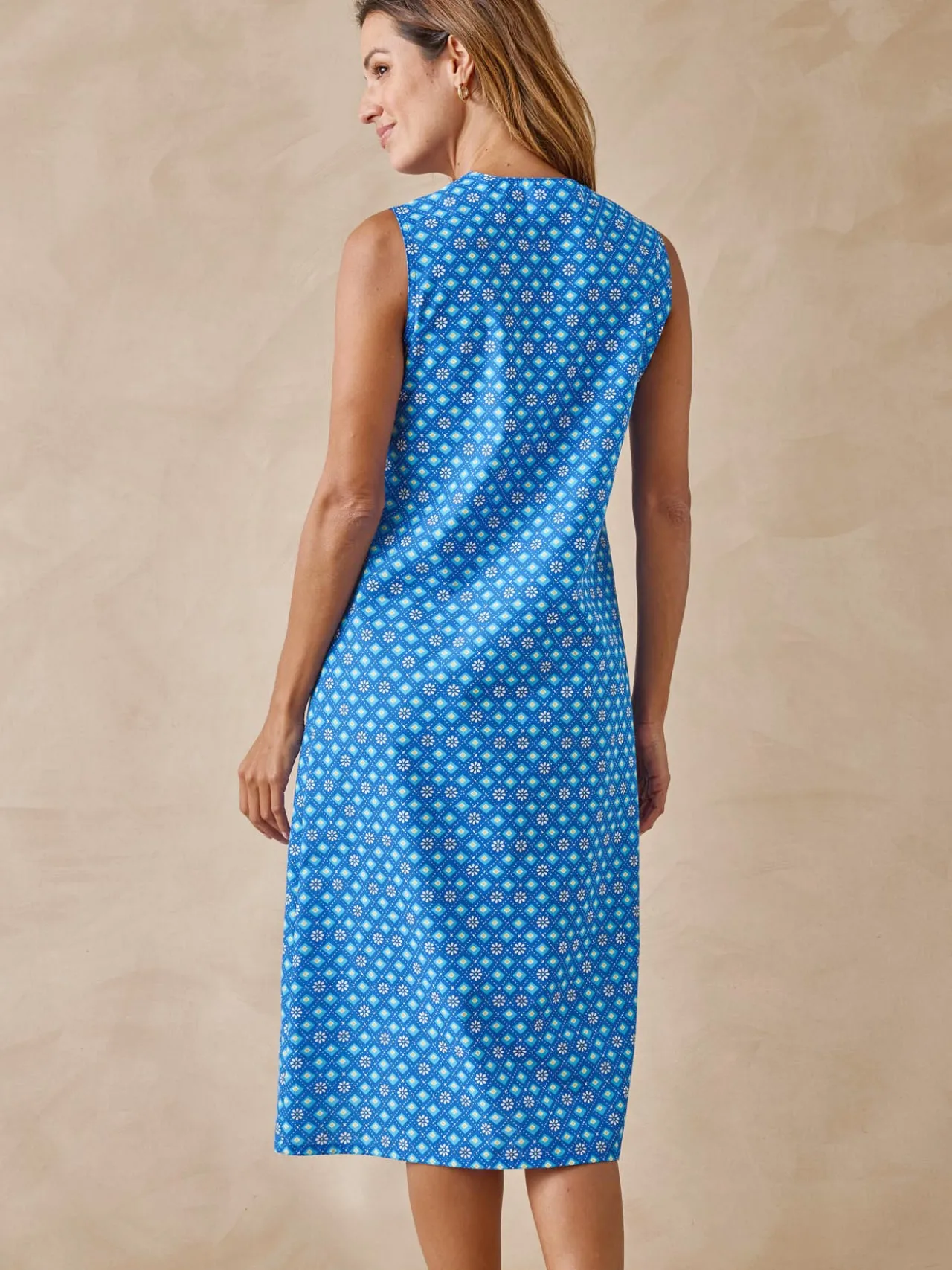 Tablier zippé imprimé sans manches