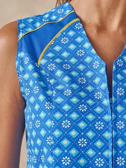 Tablier zippé imprimé sans manches