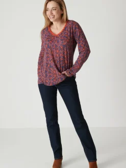 Tee-shirt avec dentelle à l'encolure