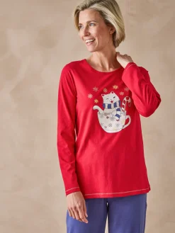 Tee-shirt de pyjama en jersey pur coton