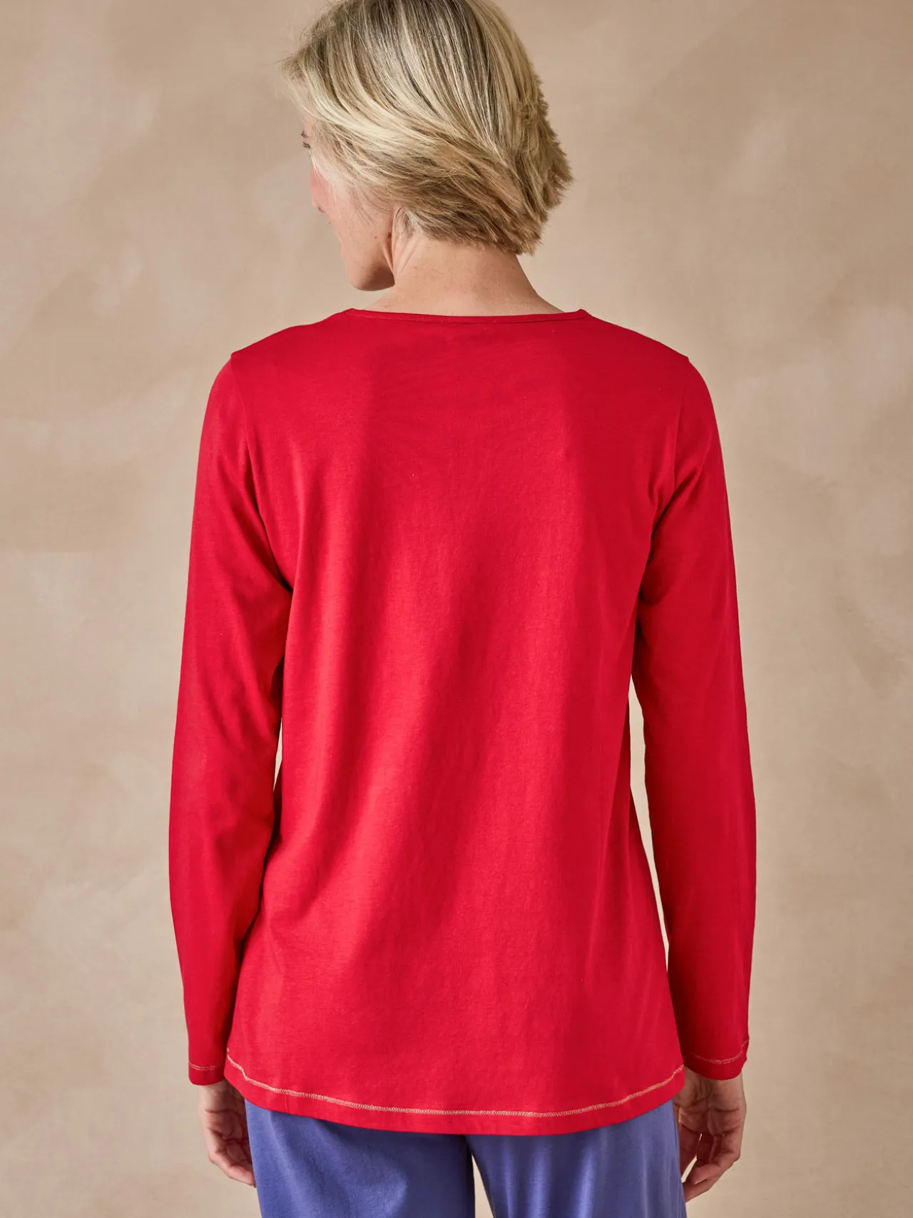 Tee-shirt de pyjama en jersey pur coton