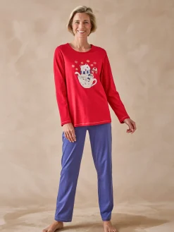 Tee-shirt de pyjama en jersey pur coton