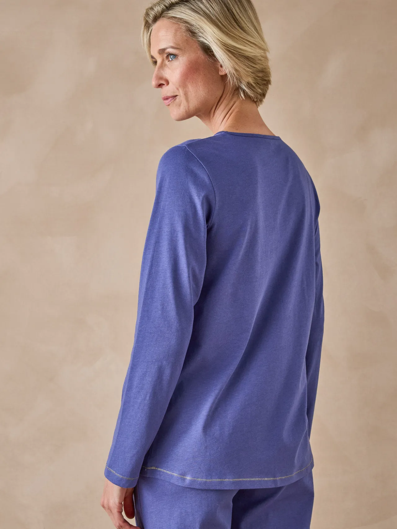 Tee-shirt de pyjama en jersey pur coton