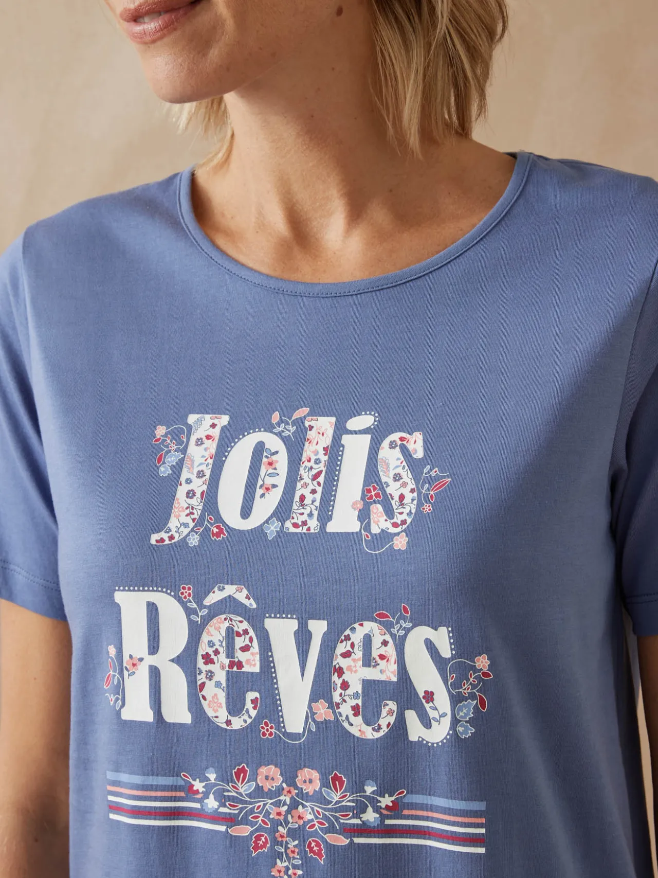 Tee-shirt de pyjama manches courtes