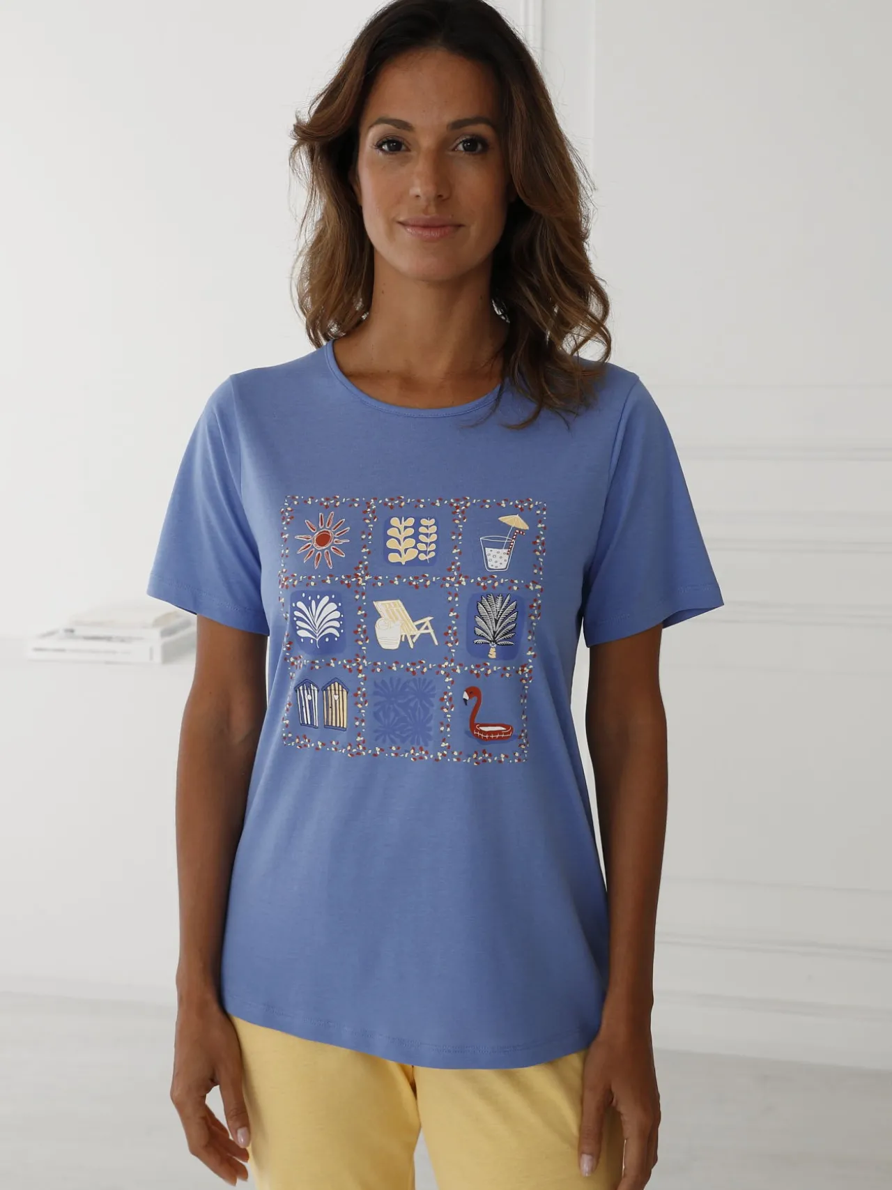 Tee-shirt de pyjama pur coton