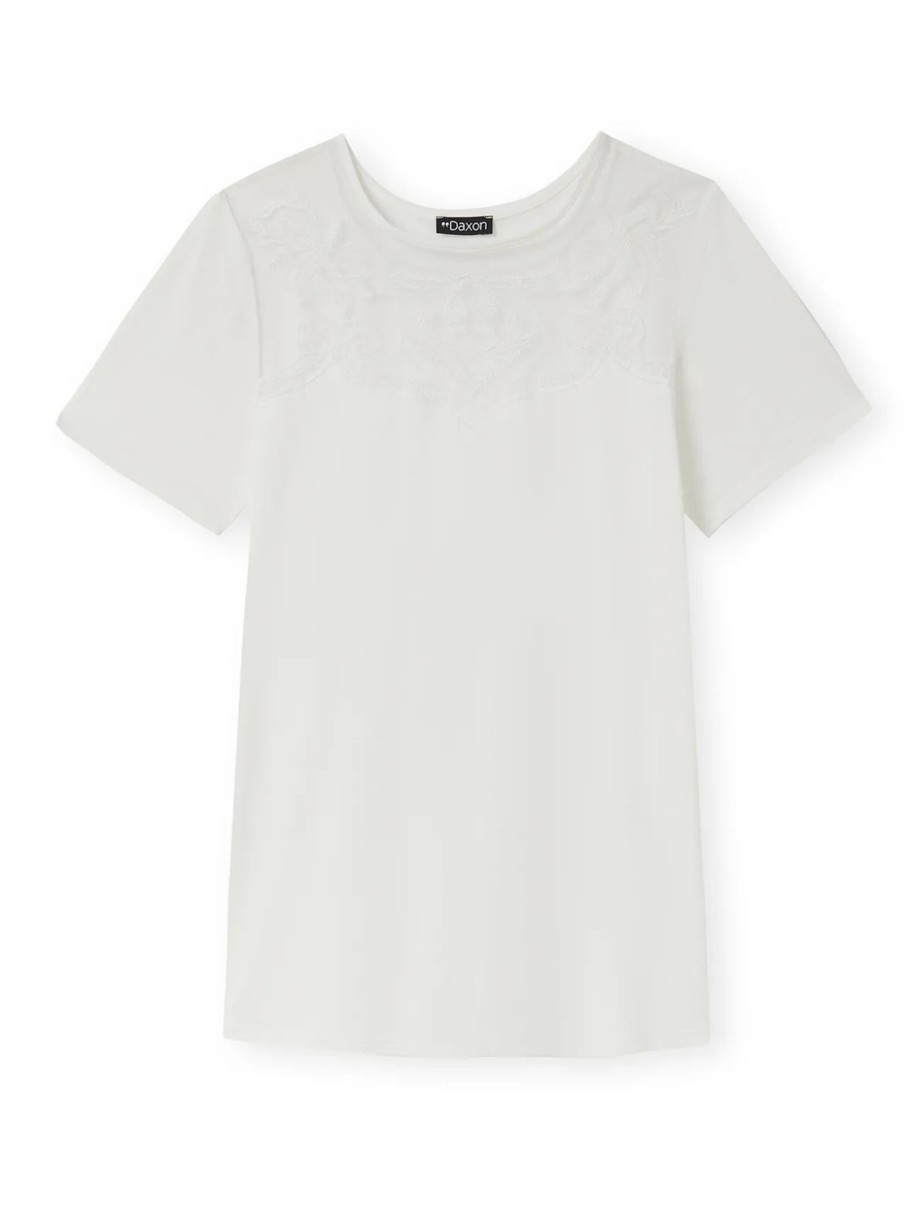 Tee-shirt empiècement dentelle