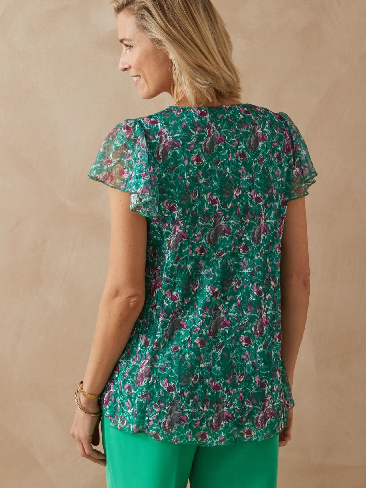 Tee-shirt en maille dentelle