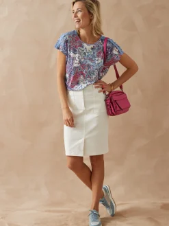 Tee-shirt en maille dévorée