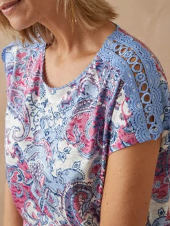 Tee-shirt en maille dévorée