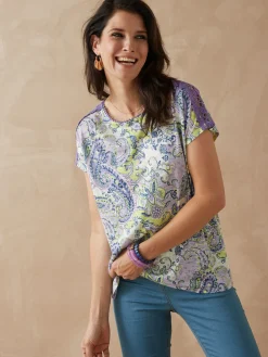 Tee-shirt en maille dévorée