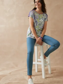 Tee-shirt en maille dévorée