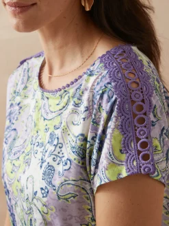 Tee-shirt en maille dévorée