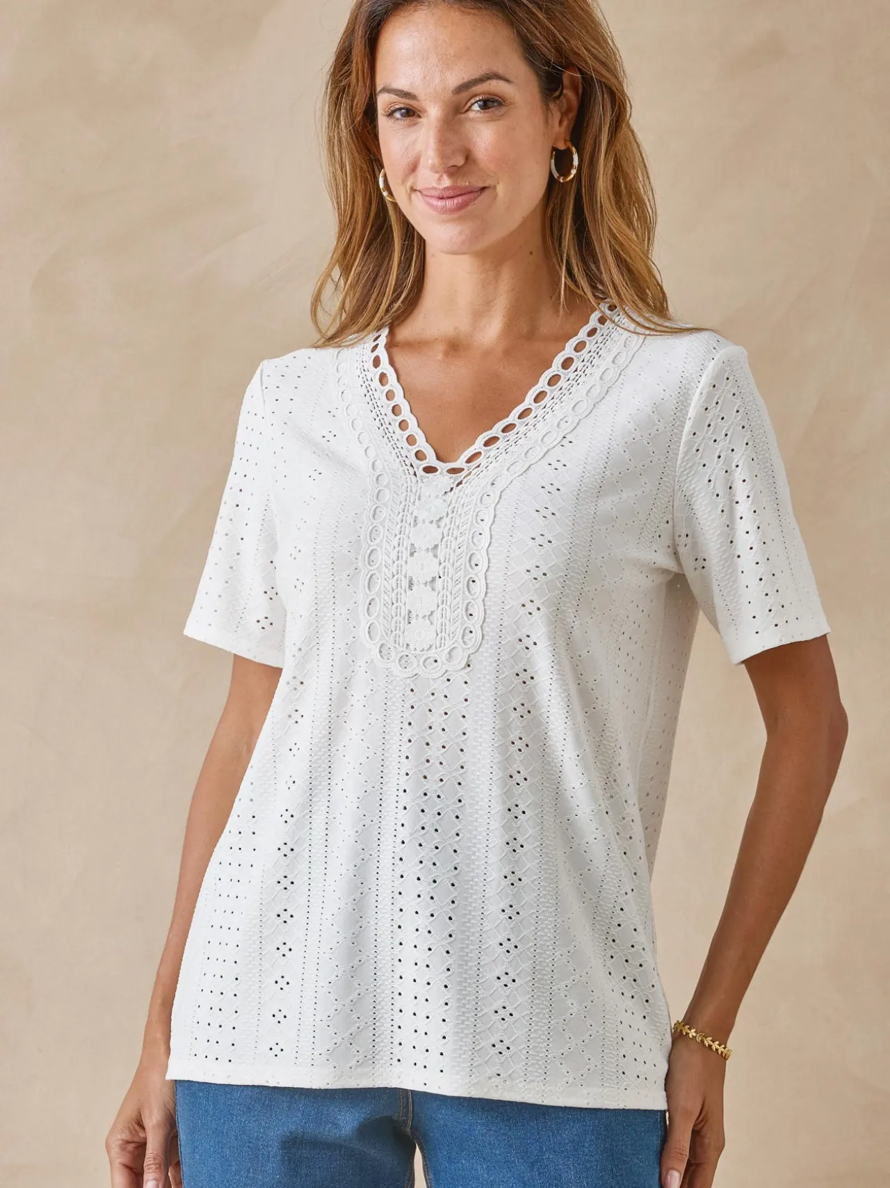 Tee-shirt en maille fantaisie.