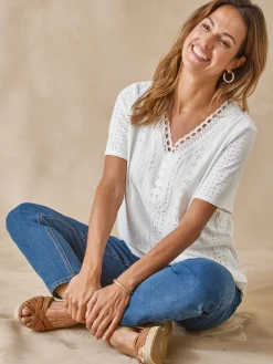 Tee-shirt en maille fantaisie.