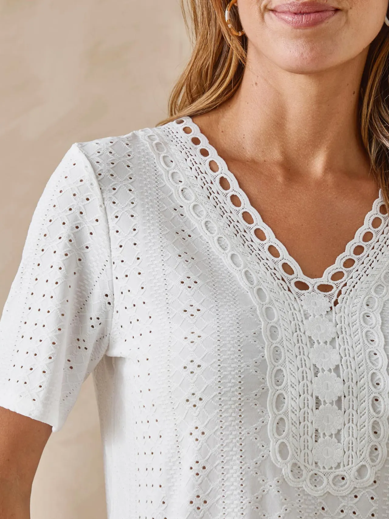 Tee-shirt en maille fantaisie.