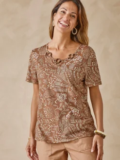 Tee-shirt encolure fantaisie