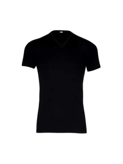 Tee-shirt encolure V, pur coton