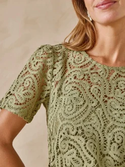 Tee-shirt macramé col rond