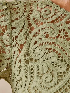 Tee-shirt macramé col rond