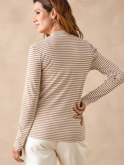 Tee-shirt maille côtelée manches longues