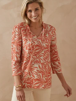 Tee-shirt maille gaufrée col volanté