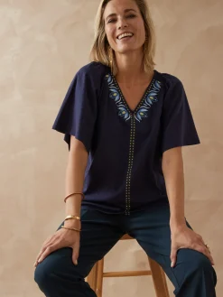 Tee-shirt manches courtes papillon