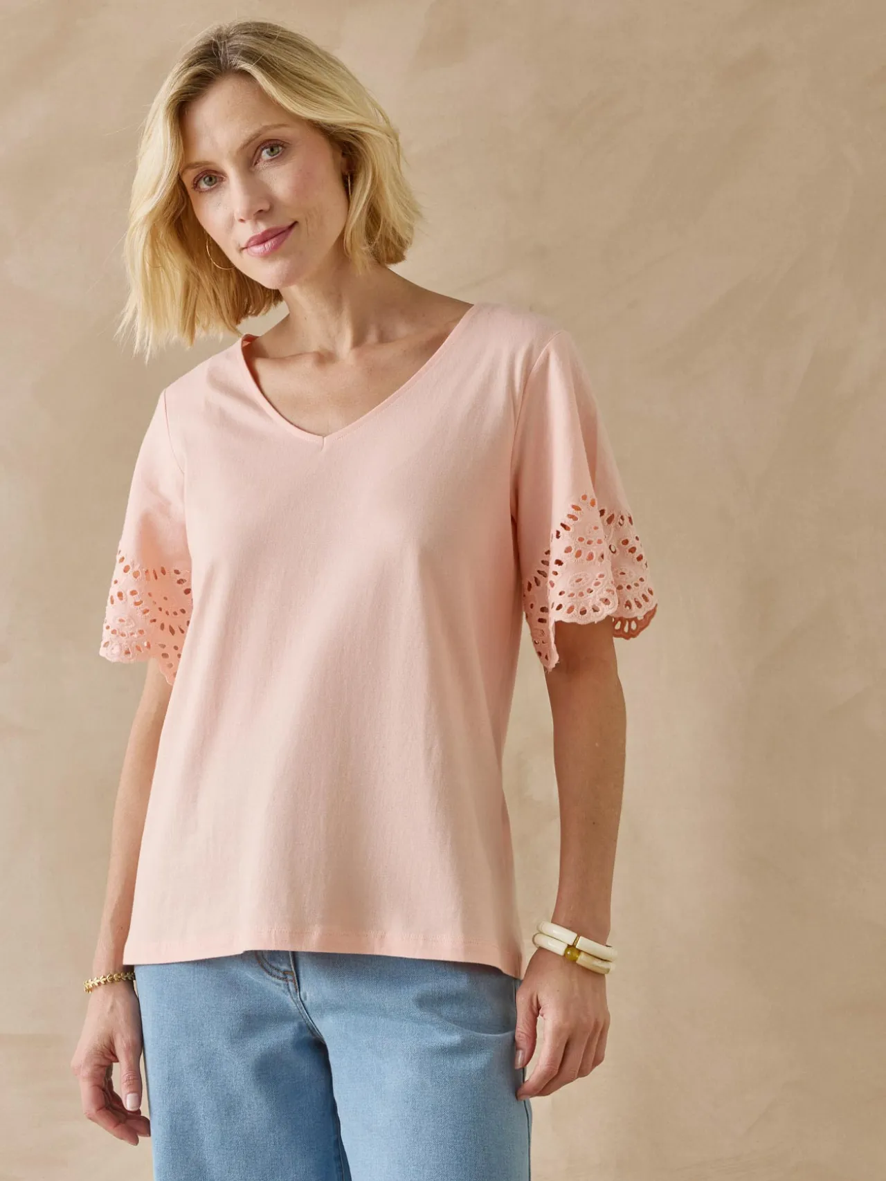 Tee-shirt manches papillon