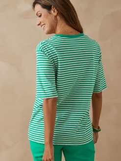 Tee-shirt marinière avec lin