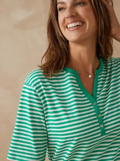 Tee-shirt marinière avec lin