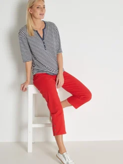 Tee-shirt marinière avec lin