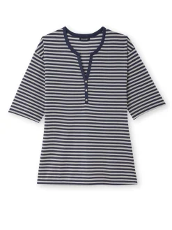 Tee-shirt marinière avec lin