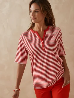 Tee-shirt marinière avec lin