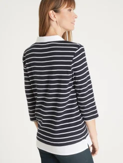 Tee-shirt rayé effet 2 en 1