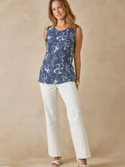 Tee-shirt sans manches plissé permanent