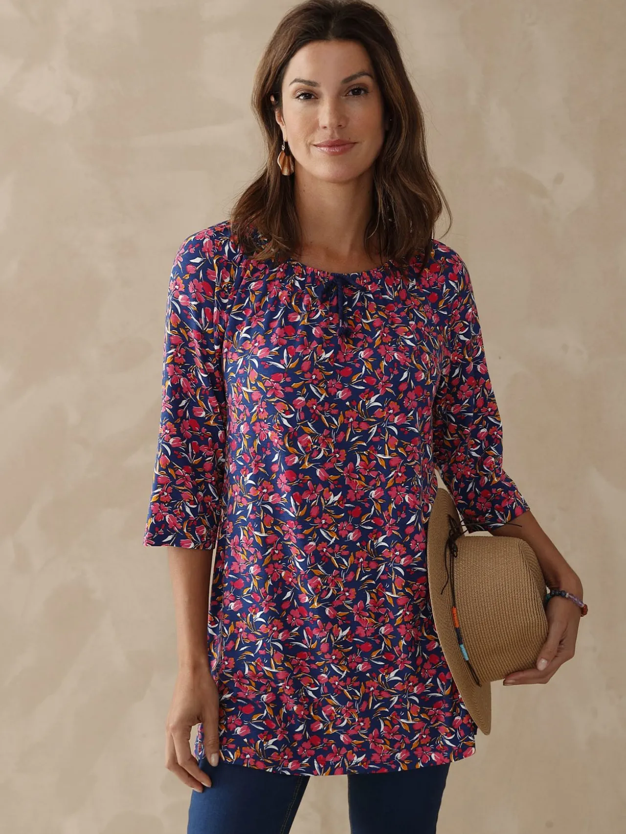 Tee-shirt tunique manches 3/4